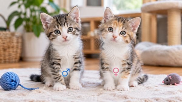 Identifier facilement les différences entre un chaton mâle et femelle